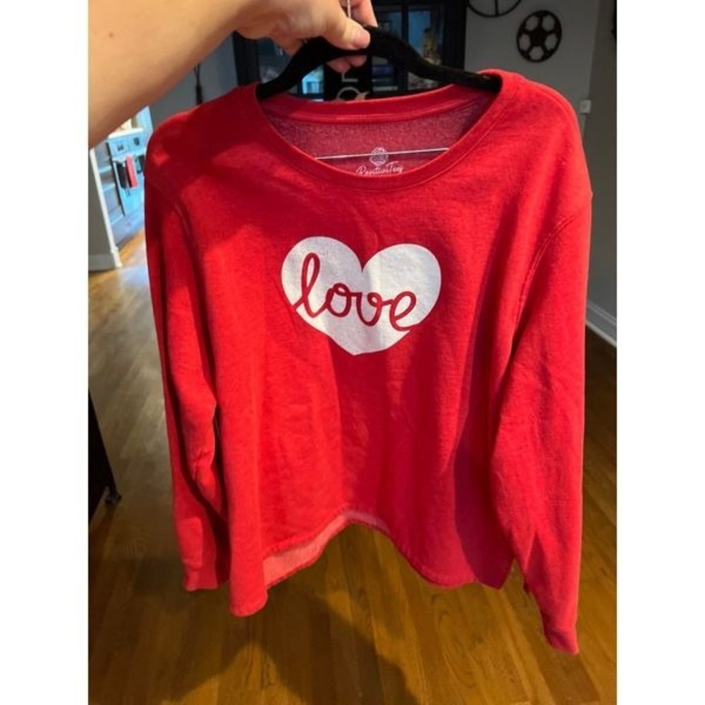 Positive tees heart red sweatshirt size 3XL